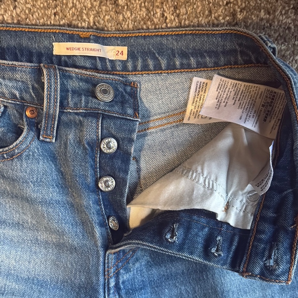 Levi's Blue Straight Leg Jeans Classic Style - Picture 6 of 8